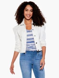 JKT Ariel Leather Jacket WHITE