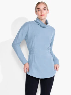 Brushed Terry Ruched Tunic MOUNTAIN AIR