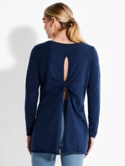 Cool Down Twist Back Sweater INK -Deals Clothing Shop ACTF238176INKPRODUCT 03