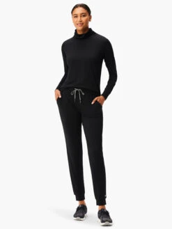 Brushed Flow Turtleneck BLACK ONYX -Deals Clothing Shop ACTW238008BLXPRODUCT 04