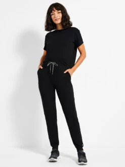 Brushed Flow Tee BLACK ONYX -Deals Clothing Shop ACTW238019BLXPRODUCT 04