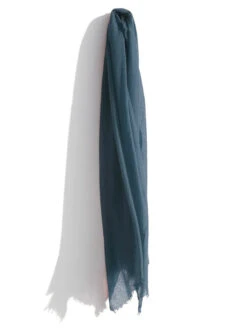 Meg Cohen Cashmere Whisper Featherweight Scarf DARK MID BLUE