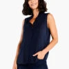 Ruffled Around Tank DARK INDIGO