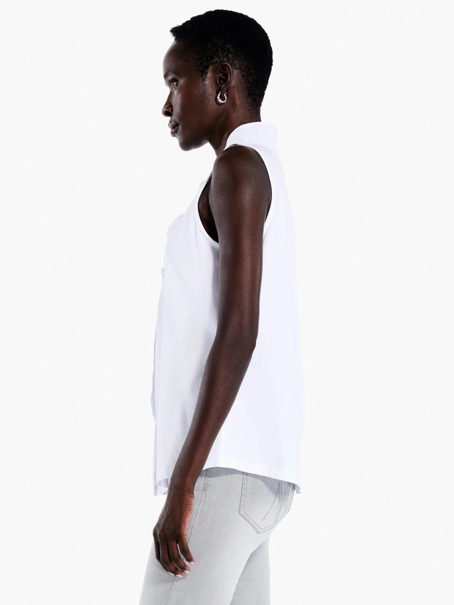 Ruffled Around Tank PAPER WHITE 4 Ruffled Around Tank PAPER WHITE - Image 2