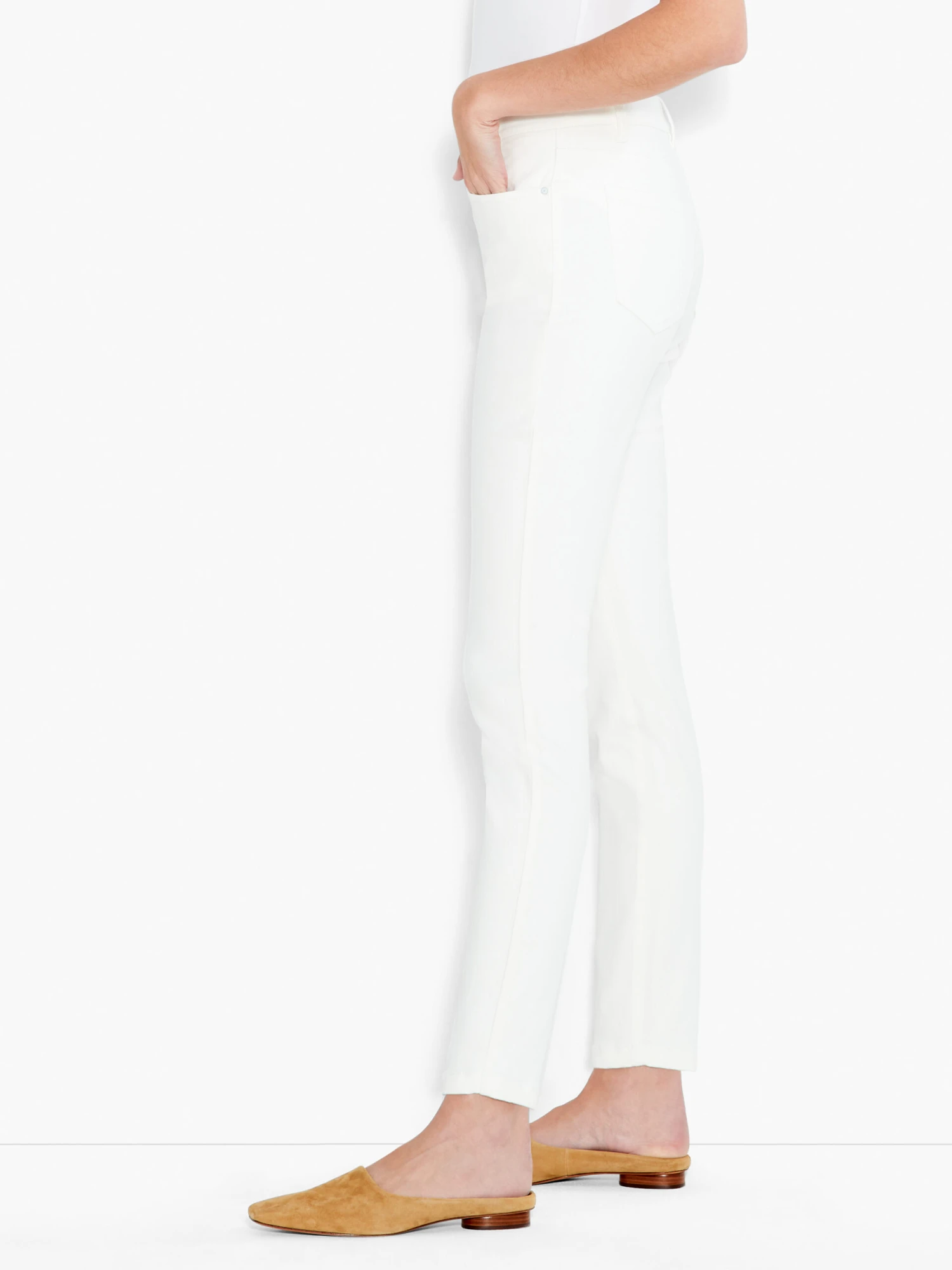 NZ Denim 28" Mid Rise Slim Ankle Jeans PAPER WHITE 4 NZ Denim 28" Mid Rise Slim Ankle Jeans PAPER WHITE - Image 2