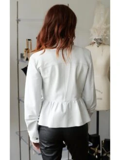 JKT Brie Burnished Leather With Peplum Hem WHITE 11 JKT Brie Burnished Leather With Peplum Hem WHITE -Deals Clothing Shop C982F7487D32WHTPRODUCT 05