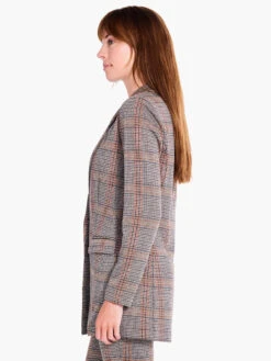 Sketched Plaid Knit Blazer NEUTRAL MULTI -Deals Clothing Shop F231029NUMPRODUCT 02