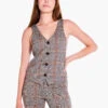 Sketched Plaid Knit Vest NEUTRAL MULTI -Deals Clothing Shop F231033NUMPRODUCT 01