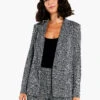 Etched Tweed Knit Blazer BLACK MULTI -Deals Clothing Shop F231038BLMPRODUCT 01