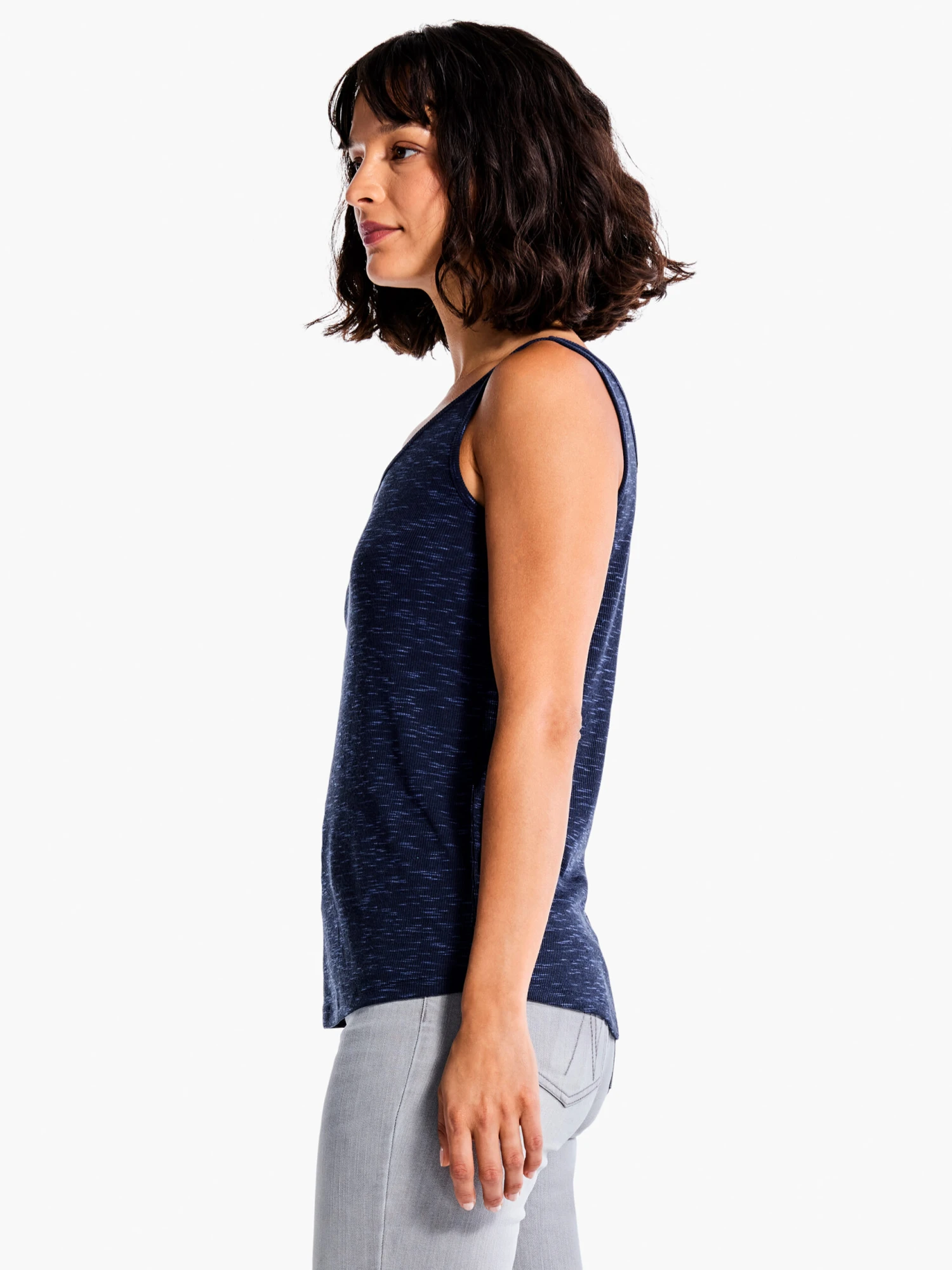 Drapey Rib Tank DARK INDIGO 4 Drapey Rib Tank DARK INDIGO - Image 2