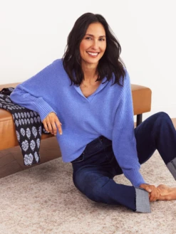 Drape Collar Shaker Sweater IRIS -Deals Clothing Shop F231111IRSPRODUCT 05