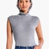 Sleeveless Turtleneck Sweater Tee MOONWALK -Deals Clothing Shop F231115MKWPRODUCT 01