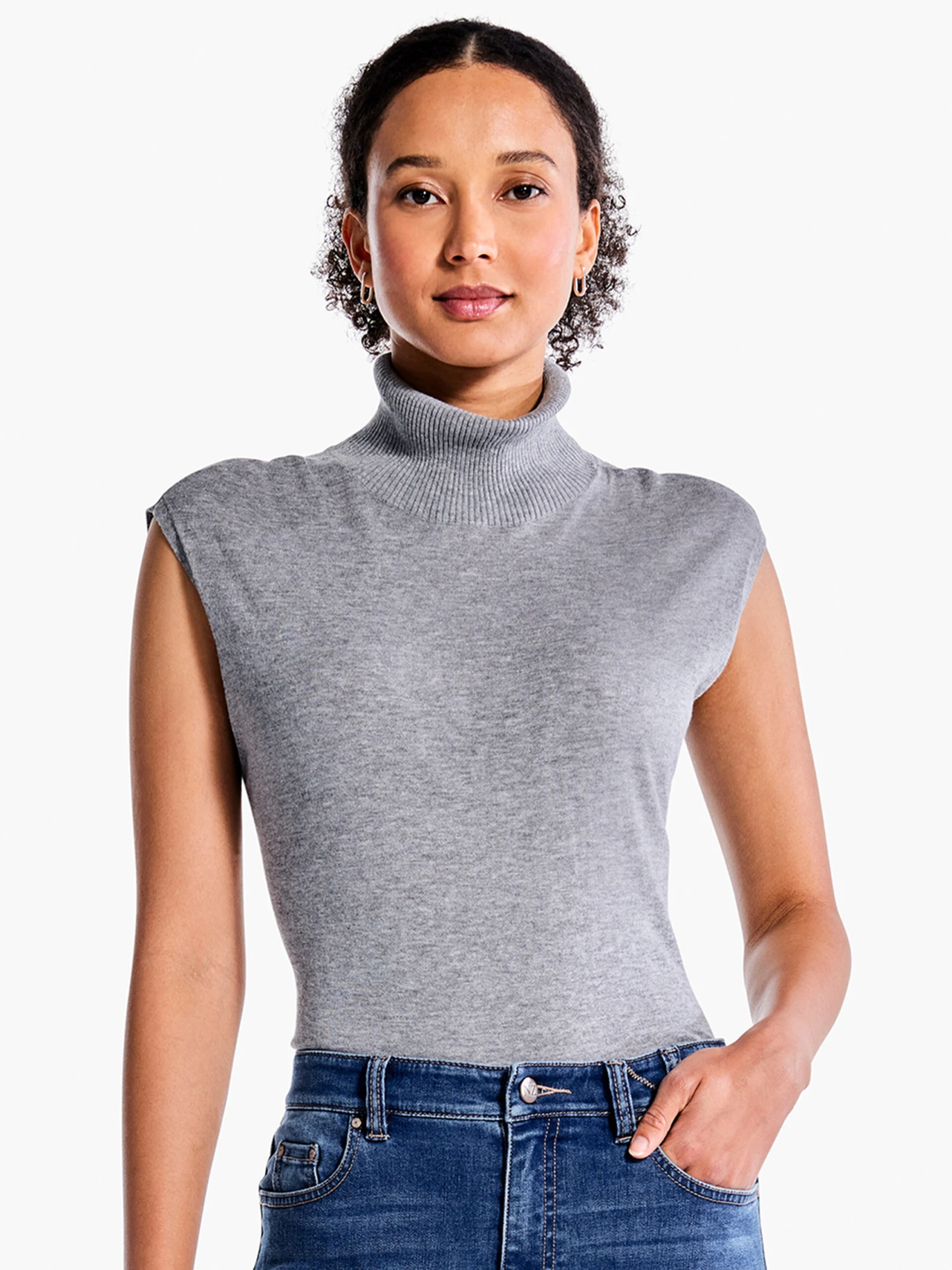 Sleeveless Turtleneck Sweater Tee MOONWALK 3 Sleeveless Turtleneck Sweater Tee MOONWALK