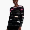 Shaded Stripes Sweater PINK MULTI