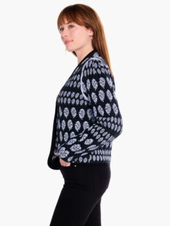 Quilted Eclipse Knit Jacket BLUE MULTI -Deals Clothing Shop F231127BLTPRODUCT 02