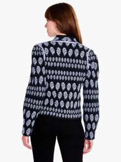 Quilted Eclipse Knit Jacket BLUE MULTI -Deals Clothing Shop F231127BLTPRODUCT 03