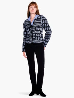 Quilted Eclipse Knit Jacket BLUE MULTI -Deals Clothing Shop F231127BLTPRODUCT 04