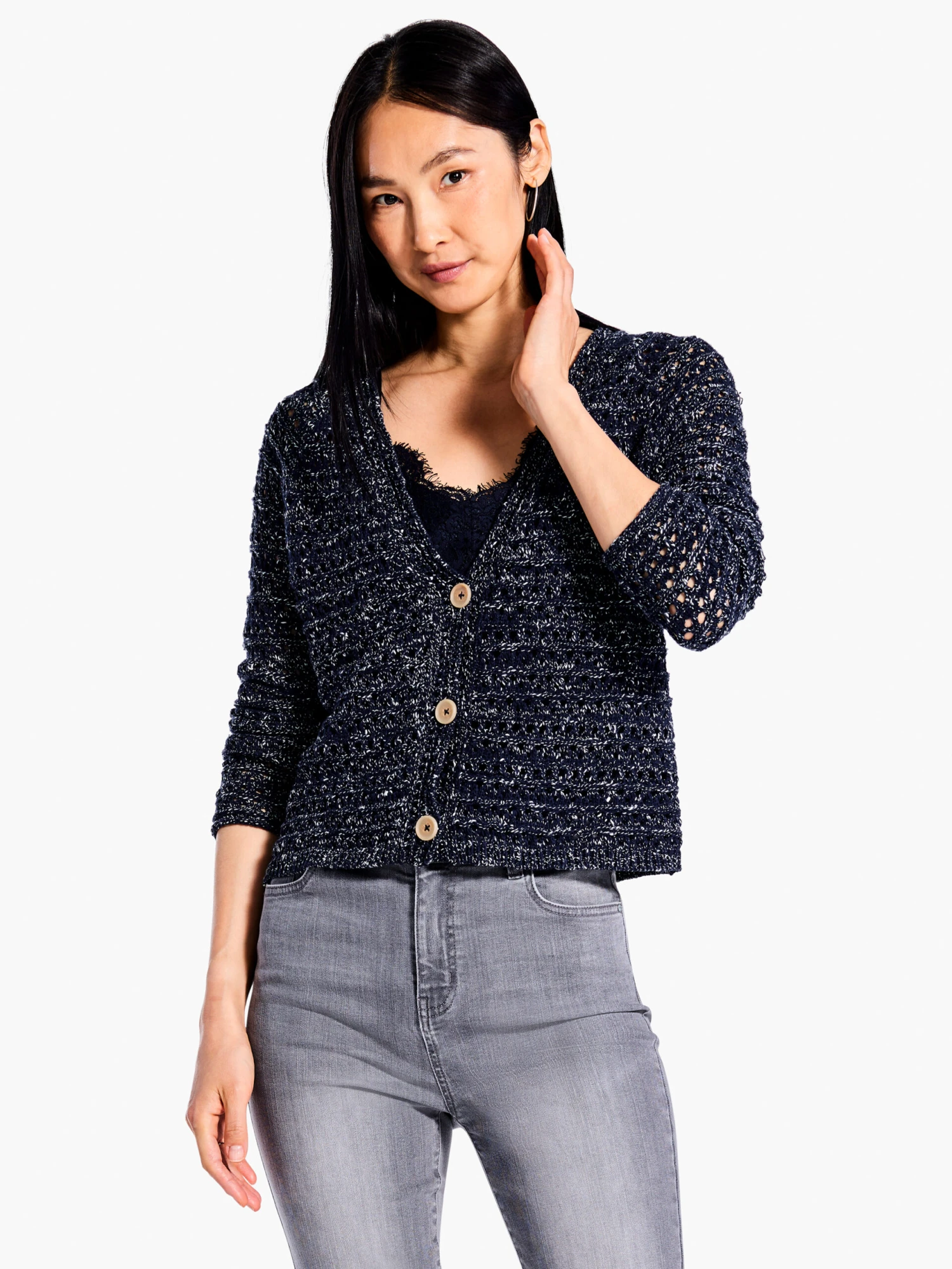 Midnight Sky Crochet Cardigan INDIGO MIX 3 Midnight Sky Crochet Cardigan INDIGO MIX