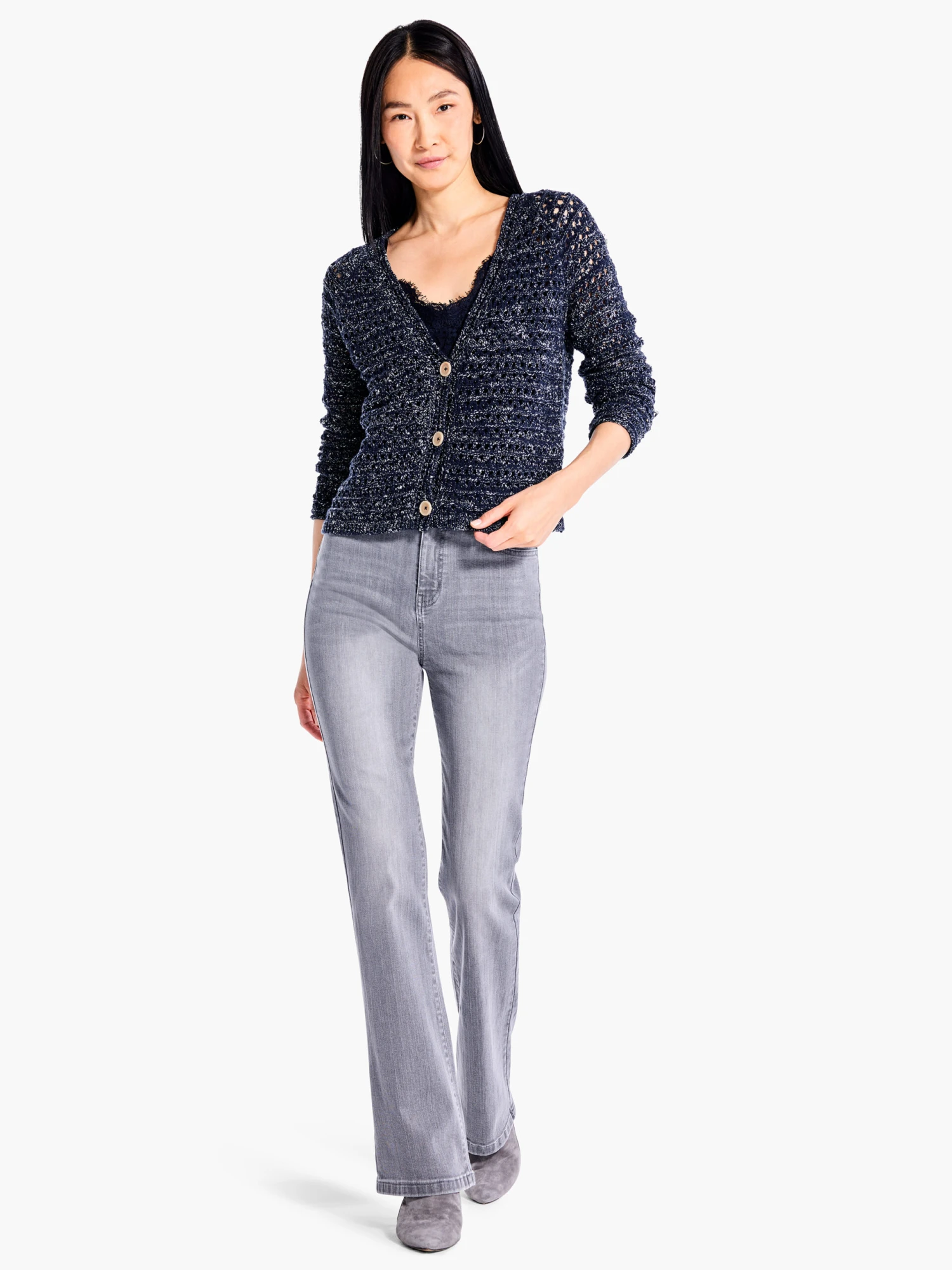 Midnight Sky Crochet Cardigan INDIGO MIX 6 Midnight Sky Crochet Cardigan INDIGO MIX - Image 4