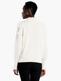 Pointelle Pip Sweater SANDSHELL -Deals Clothing Shop F231132SSHPRODUCT 03