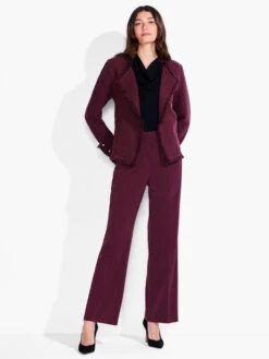 Fringe Mix Knit Jacket REDWOOD 9 Fringe Mix Knit Jacket REDWOOD -Deals Clothing Shop F231133RDWPRODUCT 04