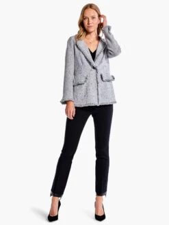 Fringe Mix Knit Blazer REFLECTION -Deals Clothing Shop F231138RFLPRODUCT 04