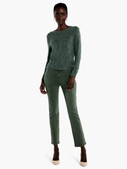 Playful Cuff Sweater GREEN MIX -Deals Clothing Shop F231144GNXPRODUCT 04