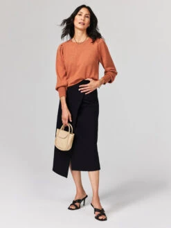 Femme Sleeve Sweater COPPER CREAM -Deals Clothing Shop F231162CREPRODUCT 05