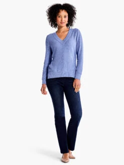 Waffle Stitch V-Neck Sweater IRIS 9 Waffle Stitch V-Neck Sweater IRIS -Deals Clothing Shop F231168IRSPRODUCT 04