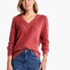 Waffle Stitch V-Neck Sweater SPICE -Deals Clothing Shop F231168SPIPRODUCT 01