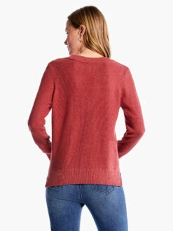 Waffle Stitch V-Neck Sweater SPICE -Deals Clothing Shop F231168SPIPRODUCT 03