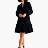 Tiered French Terry Dress BLACK ONYX -Deals Clothing Shop F231212BLXPRODUCT 01
