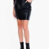 Faux Leather Slim Skirt BLACK ONYX -Deals Clothing Shop F231339BLXPRODUCT 01