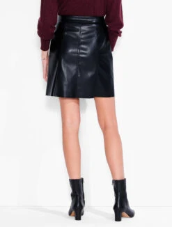Faux Leather Slim Skirt BLACK ONYX -Deals Clothing Shop F231339BLXPRODUCT 02