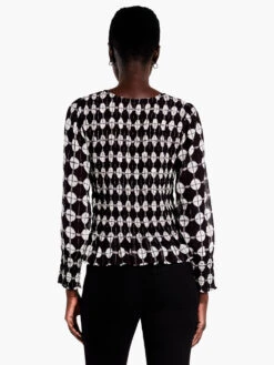 Chiffon Dot Top BLACK MULTI -Deals Clothing Shop F231613BLMPRODUCT 03