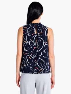 Doodle Clouds Tank INDIGO MULTI -Deals Clothing Shop F231618IMIPRODUCT 03