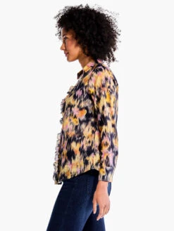 Dreamy Refined Ruffle Shirt YELLOW MULTI -Deals Clothing Shop F231636YLMPRODUCT 02