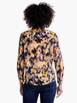 Dreamy Refined Ruffle Shirt YELLOW MULTI -Deals Clothing Shop F231636YLMPRODUCT 03