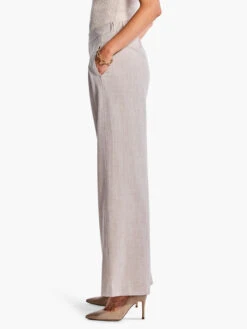 31" Bi-Stretch Twill Wide-Leg Pant BISCOTTI HEATHER -Deals Clothing Shop F231801BHTPRODUCT 03