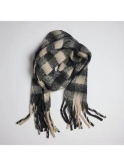 Hat Attack Elle Plaid Scarf BLACK COMBO -Deals Clothing Shop FD82AE7EF318BLKPRODUCT 01