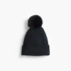 Hat Attack Cashmere Pom Hat -Deals Clothing Shop FEFM503BLKPRODUCT 01