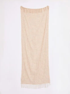 Hat Attack Stitched Plaid Scarf IVORY -Deals Clothing Shop HEHA154 IVO