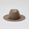 Hat Attack Chelsea Felt Hat With Leather Trim TAUPE -Deals Clothing Shop KAFW405TAUPRODUCT 01
