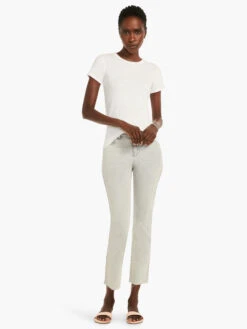 Perfect Knit Rib Short Sleeve Crew Tee PAPER WHITE -Deals Clothing Shop M231046PWHPRODUCT 04