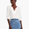 Angled Lace Top MILK WHITE -Deals Clothing Shop M231099MWHPRODUCT 01
