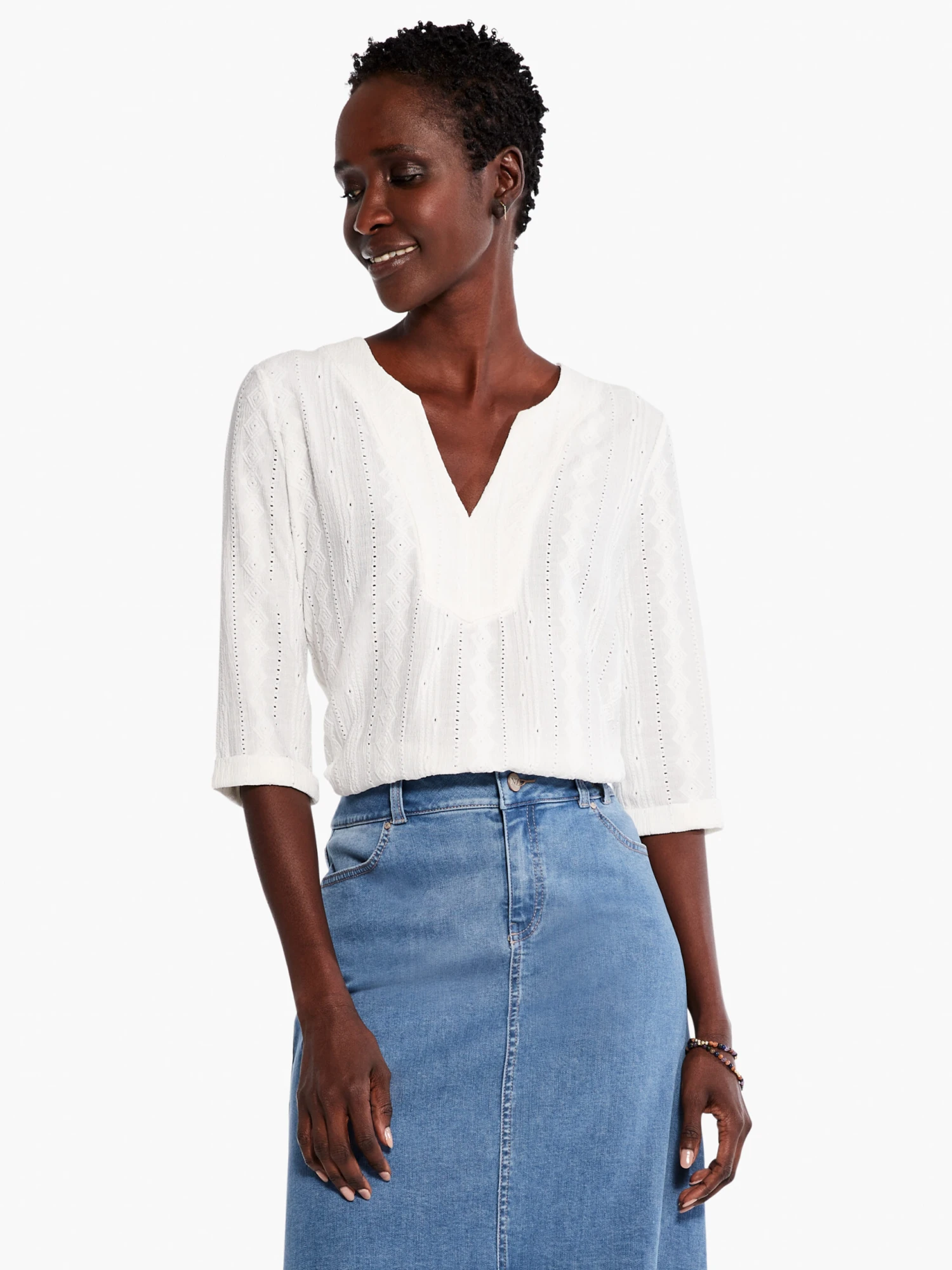 Angled Lace Top MILK WHITE 3 Angled Lace Top MILK WHITE