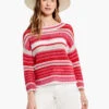Colorful Crochet Sweater RED MULTI -Deals Clothing Shop M231111REDPRODUCT 01