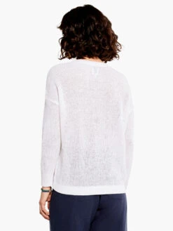 Summer Split Neck Sweater PAPER WHITE -Deals Clothing Shop M231115PWHPRODUCT 03