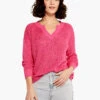 Summer Split Neck Sweater SHOCKING PINK -Deals Clothing Shop M231115SKPPRODUCT 01