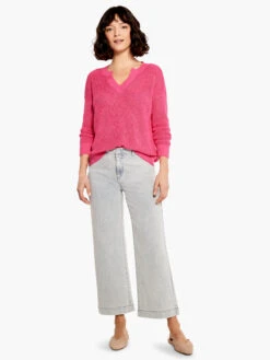 Summer Split Neck Sweater SHOCKING PINK 9 Summer Split Neck Sweater SHOCKING PINK -Deals Clothing Shop M231115SKPPRODUCT 04